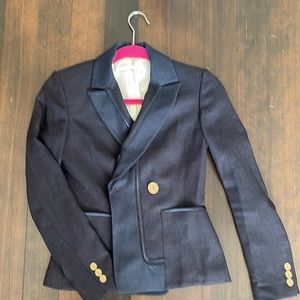 Tahari | Dark Grey Career Blazer | petite 0
